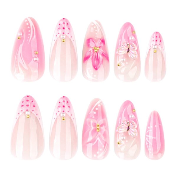 O1CN011y0NUW2NGHyGNWSxg_!!4234819935-0-cib JP3875-Bloom Effortlessly: Spring-Ready Pink Short Nails with 3D Flowers (Reusable & Waterproof!)