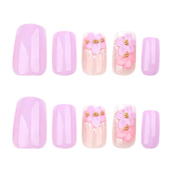 O1CN0124UVU02NGHxkuvqmI_!!4234819935-0-cib JP3773-Summer Bliss French Press-Ons: Dainty Square Florals That Breathe (Reusable & Effortless!) Skip the Salon, Savor the Simplicity