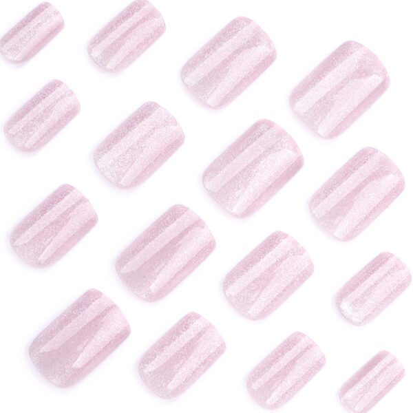 O1CN012QgctI2NGHulusPGJ_!!4234819935-0-cib JP3547-✨ Pink Power Perfection: Minimalist Magic in Minutes! Square French Cat Eye Press-Ons