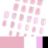 JP3675-Your Water Wave French Fantasy: Reusable 3D Pearl & Leopard Nails ✨