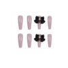 JP1060-Dreamy Lilac Ballet Bows Press-Ons: Salon-Length Luxury, Waterproof & Reusable For Elegant Rebels, Busy Dreamers & Balletcore Lovers – Perfect Nails in 90 Seconds!
