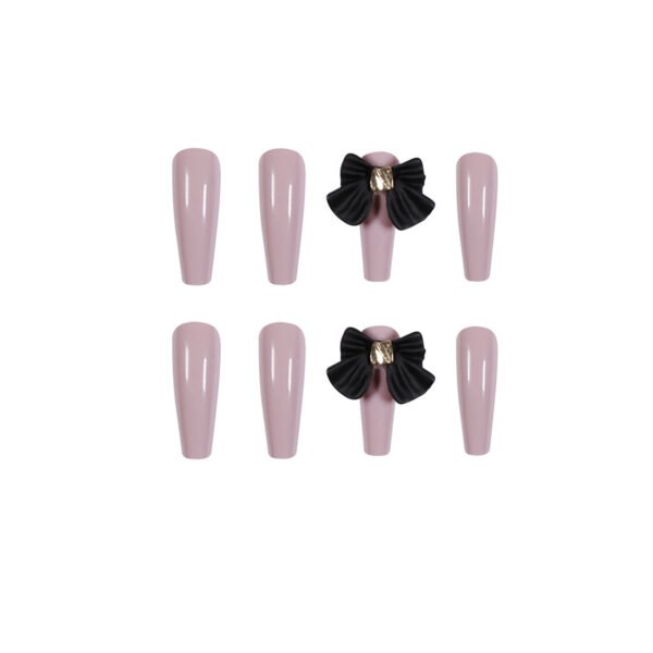 JP1060-Dreamy Lilac Ballet Bows Press-Ons: Salon-Length Luxury, Waterproof & Reusable For Elegant Rebels, Busy Dreamers & Balletcore Lovers – Perfect Nails in 90 Seconds!