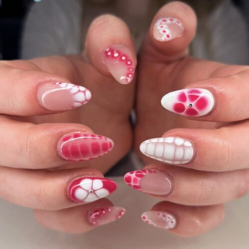 JP3838-Watercolor French Press-Ons: Salon Artistry Without the Wait (Reusable & Waterproof!) ​​Your Nails, Your Silent Poetry​