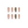 JP1356-✨ Nude Pink Paradise: Extra Long T-Shape Press-Ons - ​​Full Crystal Luxury​​ | Waterproof & Reusable