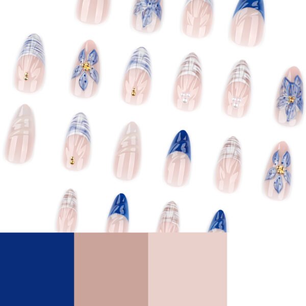 O1CN012wQG4v2NGHyvDrivI_!!4234819935-0-cib JP3906-Mediterranean Midnight Almonds: Reusable French Wave Press-Ons | Salon-Defying Beach Elegance Salon Blues? Dive Into Saltwater-Proof Sophistication.