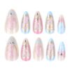 JP3918-Secret Garden Almonds: Monet-Style Press-Ons | Paint Your Passion, Skip Salon Chains ​​Tired of Salon Predictability? Wear Art Gallery Elegance.​