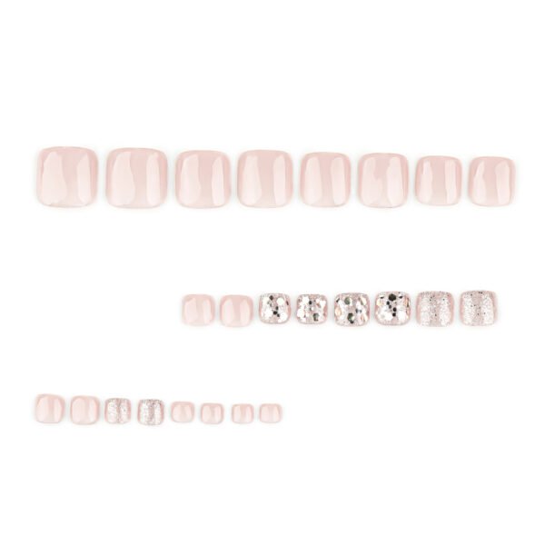 O1CN013oEcAX2NGHyBrAHNk_!!4234819935-0-cib JP3702-Galactic Cat Eye Toenails | Mirror-Glitter Press On Pedicure Reusable Poolside Sparkle - 10-Second Salon Flash