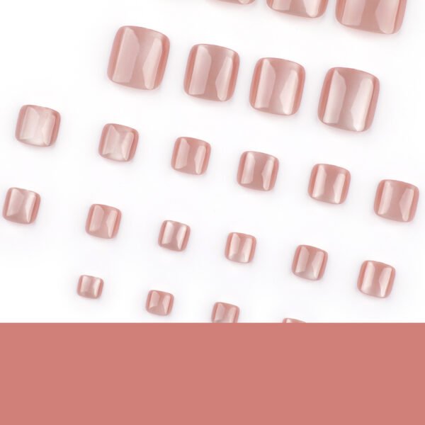 JP3698-Sunbeam Toe Gliders: Reusable Cat-Eye Toenails | Waterproof Square Cut Flash