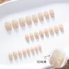 JL0681-Chic French Ballet Press-Ons with 3D Bows & Cat-Eye Shine | Reusable Salon Nails at Home