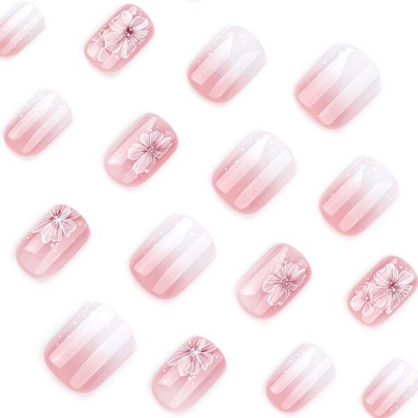 O1CN014LghEk2NGHy0OBE84_!!4234819935-0-cib JP3834-Summer Minimalist Magic: Effortless Gradient & Floral Square Nails (Reusable & Waterproof)