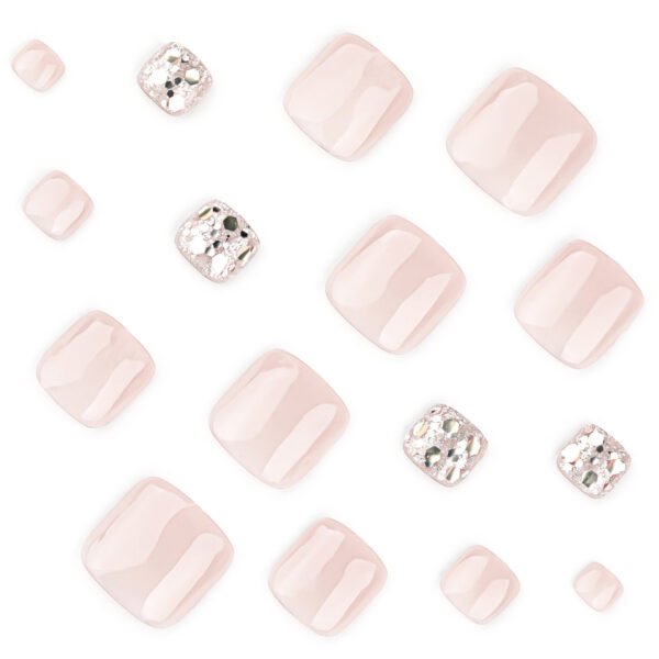 O1CN015SW7wJ2NGHy49RkF3_!!4234819935-0-cib JP3702-Galactic Cat Eye Toenails | Mirror-Glitter Press On Pedicure Reusable Poolside Sparkle - 10-Second Salon Flash