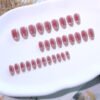JL0693-French Almond Euphoria Press-Ons: Swim-Proof Bliss in 8 Mins Flat!​
