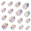 JP3240-💫 Insta-Famous Nails in 5 Mins? Meet Your New Secret Weapon: Chrome French Cat Eye Press-Ons!