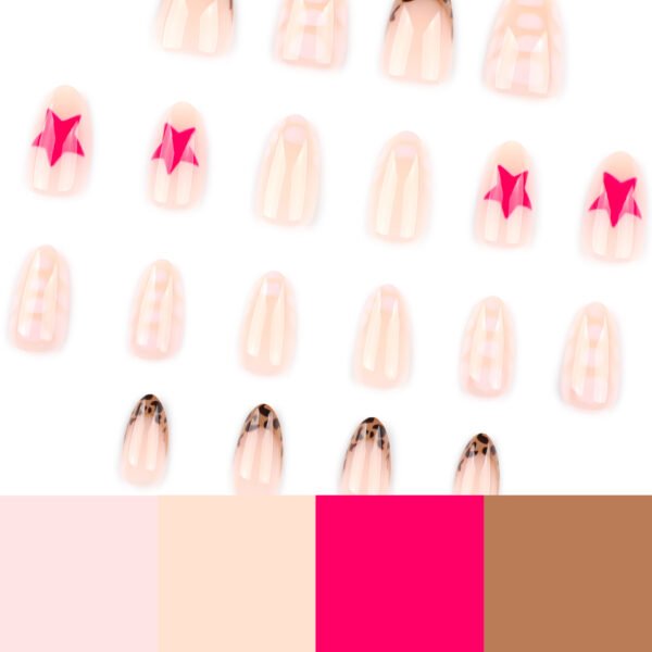 O1CN015uwFQZ2NGHz23gEja_!!4234819935-0-cib JP3941✨ Rebel Heart French Tips: Red Star & Leopard Almond Press-Ons | Salon-Free Daring Tired of Salon Handcuffs? Wear Your Wild Side.