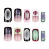 JP3478-Effortless Ombré Elegance: Reusable French Tips for Medium Square Nails ✨ (Salon-Worthy, Waterproof!)