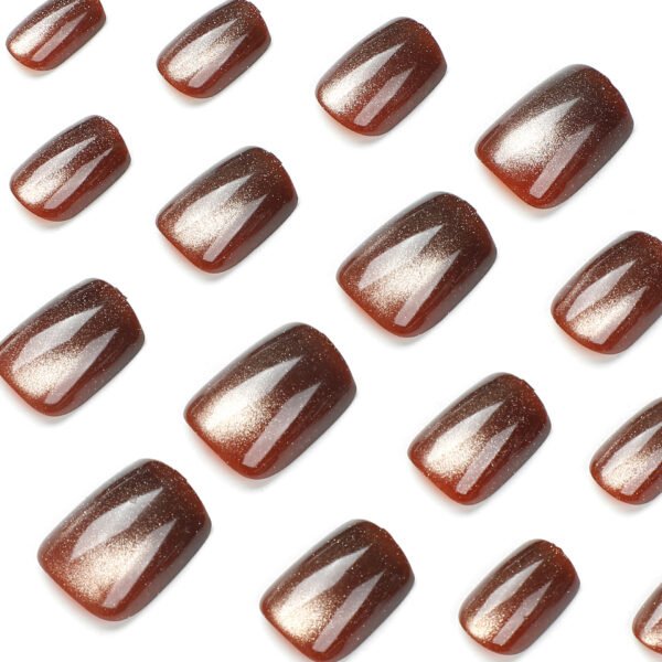 O1CN016Z8Ijz2NGHocQrodU_!!4234819935-0-cib JP2655-☕️ Get Cozy-Chic Nails in Minutes: Hazelnut French Cat Eye Press-Ons!