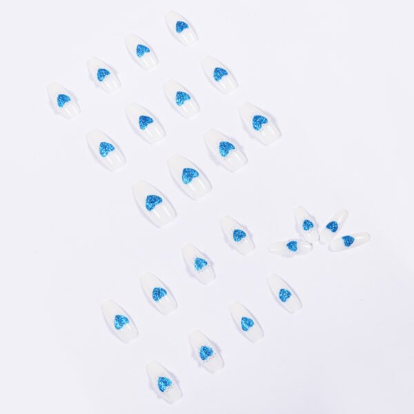 JP1056-✨ Ocean Pearl Ballet Press-Ons: Waterproof French Perfection with Sapphire Hearts​​  For Timeless Romantics, Busy Visionaries & Ballet Dreamers – Luxe Nails in 90 Seconds, Not 3 Hours