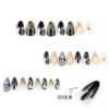JP3788-Noir Floral French Press-Ons: Salon-Perfect Nails In Minutes, Not Hours (Reusable, Waterproof & Pain-Free!) ​​Tired of Salon Struggles?​