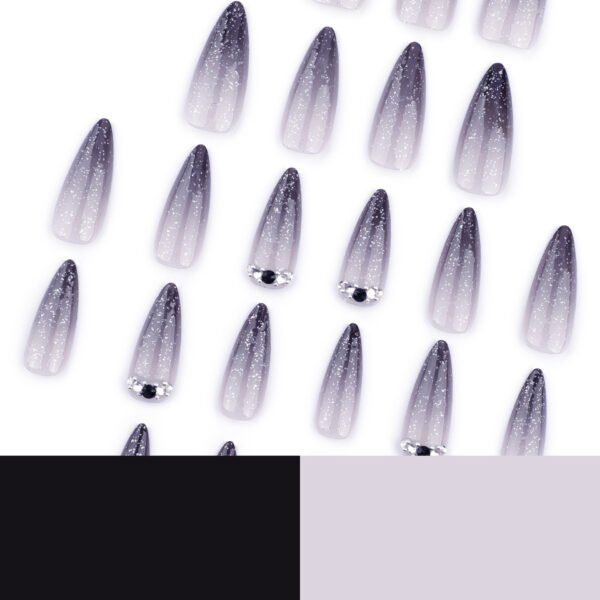 O1CN017JqnbU2NGHvnd3LiB_!!4234819935-0-cib JP3590-🔥 Obsidian French Almond Press Ons: Grunge-Goth Glitter ✨ Reusable Y2K Revival Nails | No Salon Jail! (For Rebels Who Crave Chaos & Class. Switch from Boardroom to Moshpit in 30 Seconds.)