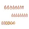 JP3749-Pearlescent French Almond Press-Ons | Diamond Dust Shimmer | Reusable Salon Escape ​​Instant Light Capture: Your Secret Glow Revolution​