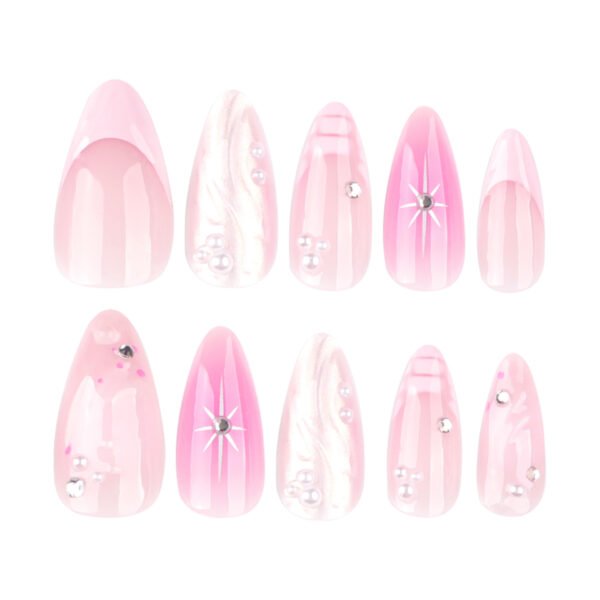 O1CN017jPFBg2NGHxsfZXWu_!!4234819935-0-cib JP3844-Effortless French Almond Press-On Nails | 3D Water Waves & Ombré Tips | Reusable Salon Dupe French Nails Reimagined: Salon Artistry Without the Chair Time