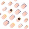 JP3656-Zebra French Press-On Nails | Reusable Animal Print Square Tips (Mid-Length)