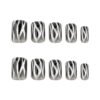 JP3624-French reusable press on nails dark black ombre with silver flame glitter – waterproof winter collection
