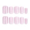 JP3547-✨ Pink Power Perfection: Minimalist Magic in Minutes! Square French Cat Eye Press-Ons