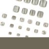 JP3699-Starlight Siren Toes: Reusable Cat Eye Toenails Drenched in Diamonds​