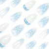 ​JP3425-Azure Dreams: Reusable French Blue Ombré Almond Nails w/ 3D Lemons & Bows​​ (Salon-Grade Fantasy – Zero Hassle)