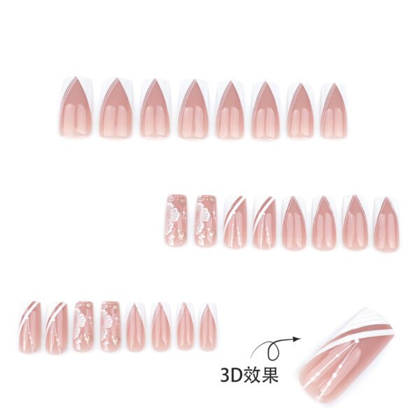 O1CN018jjg3G2NGHxOzKEJJ_!!4234819935-0-cib JP3765-Summer’s Secret: Effortless French Tip Press-Ons with 3D Florals & Waterproof Freedom