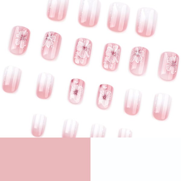 O1CN018uLI972NGHxy8SF9O_!!4234819935-0-cib JP3834-Summer Minimalist Magic: Effortless Gradient & Floral Square Nails (Reusable & Waterproof)