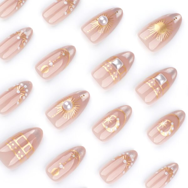 O1CN0198OmGw2NGHyECSD5l_!!4234819935-0-cib JP3650🌙 Celestial French Tips: Reusable Star & Moon Press On Nails with Nebula Glow (Waterproof & Salon-Slaying) ✨ Become Your Own Constellation: 10-Minute Cosmic Manicure That Outlasts Salons & Reality