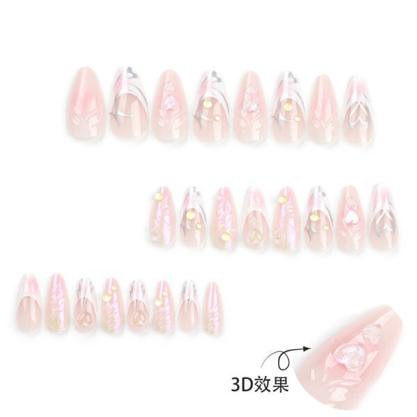 O1CN019G5yu42NGHpW9dIE4_!!4234819935-0-cib JP2950🍑 Peach Mermaid Kisses: 3D Heart & Caviar Bead French Press Ons (Salon Smasher) - Waterproof & Reusable 💖 TikTok’s Obsession: 2-Minute Underwater Fairycore for Pool Parties & Summer Flings