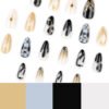 JP3788-Noir Floral French Press-Ons: Salon-Perfect Nails In Minutes, Not Hours (Reusable, Waterproof & Pain-Free!) ​​Tired of Salon Struggles?​