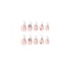 JP2410-✨ Celestial French Almond Nails: Iridescent 3D Stars ✨ Reusable & Waterproof | Salon Elegance in 90 Seconds​​  (For Modern Goddesses: Classic French Meets Cosmic Whimsy!)