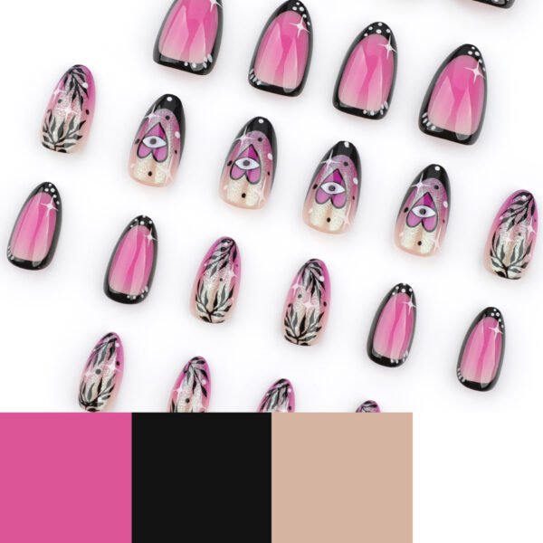 JP3612-Your Secret to Salon-Worthy Ombré French Tips: Reusable Almond Nails ✨