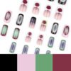 JP3478-Effortless Ombré Elegance: Reusable French Tips for Medium Square Nails ✨ (Salon-Worthy, Waterproof!)