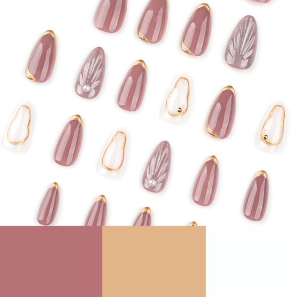 O1CN01AOK1zV2NGHyxEcJc0_!!4234819935-0-cib JP3787-Luxe French Cat Eye Press-Ons with 3D Shells | Reusable Salon Nails in Minutes