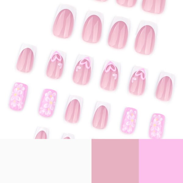 O1CN01AaDLsZ2NGHxShyXUs_!!4234819935-0-cib JP3772-Spring French Florals: Joyful Nails That Kiss Time & Worries Goodbye (Reusable + Waterproof) Salon-Quality Bloom & Hearts, Minus the Salon Headaches