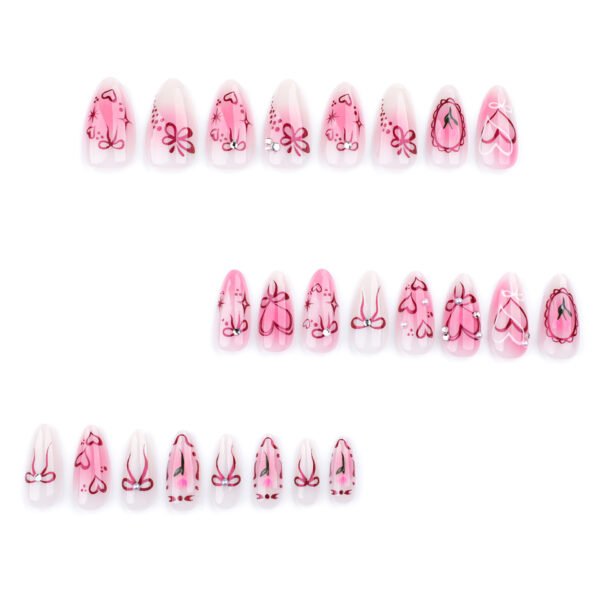 O1CN01AgrCDc2NGHxFozrkF_!!4234819935-0-cib JP3710-Sweet & Sour Almond Press Ons | 3D Hearts & Bows | Reusable Salon-Grade Nails Subtitle: Your Passport to Edgy Feminine Energy - Salon Drama Free