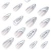 JP3442-French Almond Mirror Chrome Nails | 3D Silver Mirror Press Ons | Bestselling Salon Alternative​