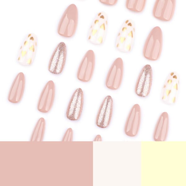 O1CN01BBThkE2NGHw1dP0s5_!!4234819935-0-cib JP3689-Instant Diamond French Tips? Effortless Almond Nails with Hidden Hearts (Reusable & Waterproof)