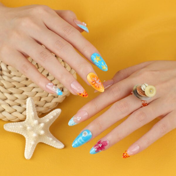 O1CN01BGcawP2NGHyrKXud9_!!4234819935-0-cib JP3900-French Almond Tropical Escape Nails | 3D Hibiscus & Palm Press Ons | Waterproof Vacation-Ready Salon Alternative Subtitle: Your Beachside Bungalow Manicure – Minus the Airfare