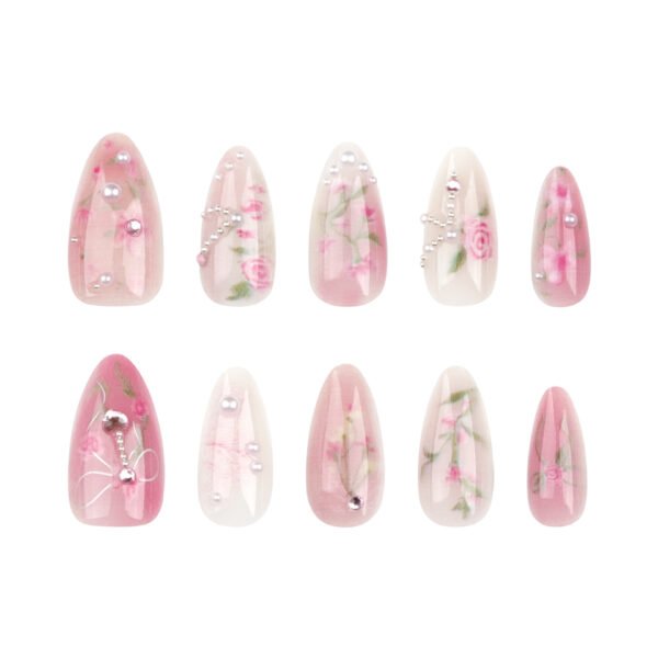 O1CN01Bxofis2NGHsne6PhG_!!4234819935-0-cib JP3403-✨ Monet’s Garden at Your Fingertips: Reusable Pink Ombré Almond Nails w/ 3D Roses Salon-Grade Impressionist Art — Zero Dry Time, Zero Regrets