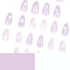 JP3886-Luxury French Manicure Press Ons | Reusable 3D Swan & Bow Designs (Short Almond)