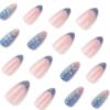 JP3903✦ Effortless European Chic: Reusable French Almond Press-Ons with 3D Details | Salon Glam, Skip the Chair ​​Flawless Nails in 10 Mins? Oui, It’s Possible.​