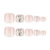 JP3702-Galactic Cat Eye Toenails | Mirror-Glitter Press On Pedicure Reusable Poolside Sparkle - 10-Second Salon Flash