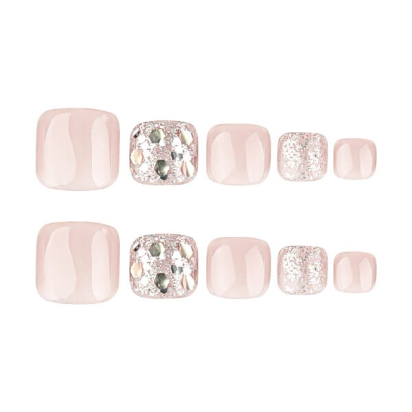 O1CN01CrZYmA2NGHy49NvER_!!4234819935-0-cib JP3702-Galactic Cat Eye Toenails | Mirror-Glitter Press On Pedicure Reusable Poolside Sparkle - 10-Second Salon Flash