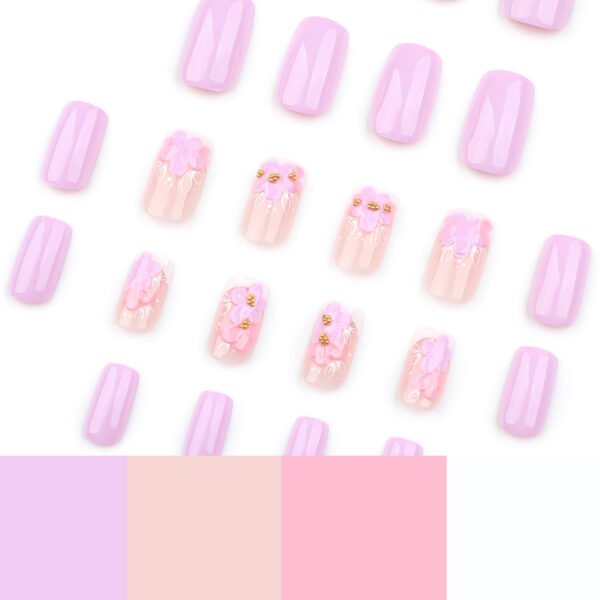 O1CN01DBQcYg2NGHxj5ZGKk_!!4234819935-0-cib JP3773-Summer Bliss French Press-Ons: Dainty Square Florals That Breathe (Reusable & Effortless!) Skip the Salon, Savor the Simplicity
